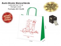 BUSTE IN CARTA BICOLOR BIANCA/VERDE  